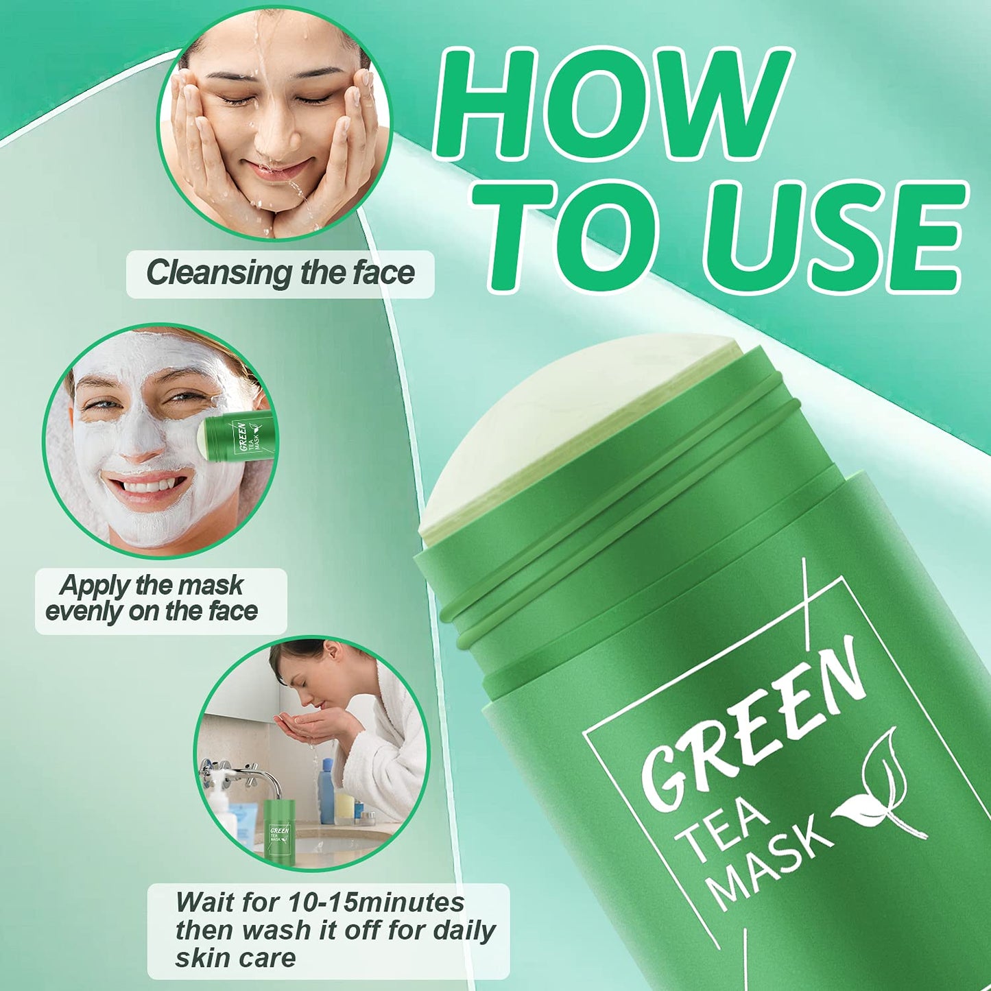 MASK AU THE VERT EN STICK Nettoyage Profond et Hydratation Équilibré