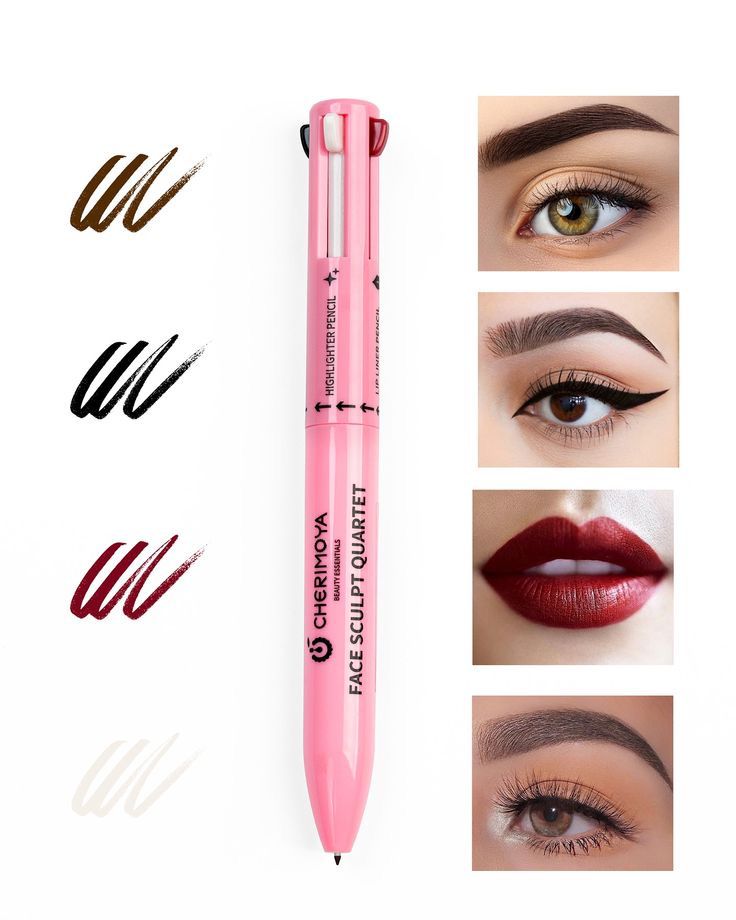 STYLO DE MAQUILLAGE 4-en-1 Révolutionnaire Fatigué(e) d'un sac à main rempli de maquillage ? Découvrez la solution ultime !  Avis ⭐️⭐️⭐️⭐️⭐️