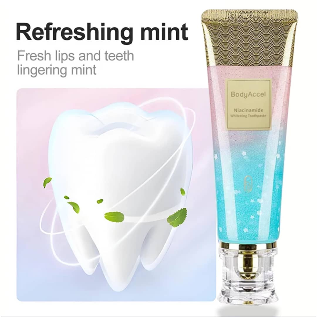 YECUCE DENTIFRICE BLANCHISSANT à la Niacinamide – Sourire Éclatant & Fraîcheur Mentholée