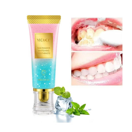 YECUCE DENTIFRICE BLANCHISSANT à la Niacinamide – Sourire Éclatant & Fraîcheur Mentholée